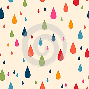 Vector seamless pattern for web design, prints etc. Modern stylish texture. Repeating background with varicolored drops