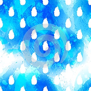 Vector seamless pattern white water drops