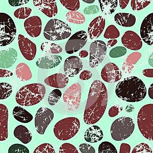 Vector seamless patterns with abstract stones.