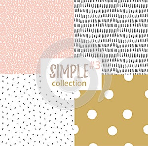 Vector seamless patterns with universal simple textures.
