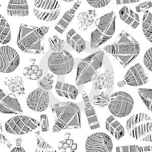 Vector seamless perfume pattern. Elegant and feminine pattern