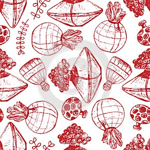 Vector seamless perfume pattern. Elegant and feminine pattern