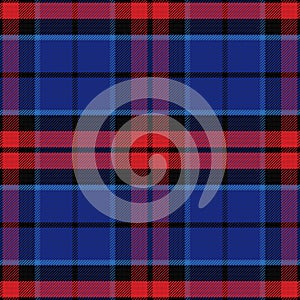 Vector seamless red and blue Scottish tartan