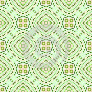 Vector seamless repeating pattern in light green and beige colors
