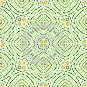 Vector seamless repeating pattern in light green and beige colors