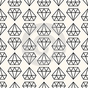 Vector seamless retro pattern, with diamonds.