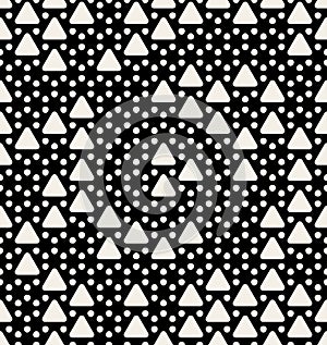 Vector Seamless Rounded Triangles & Circles Geometric Pattern