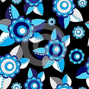 Vector seamless russian flower pattern. slavs design