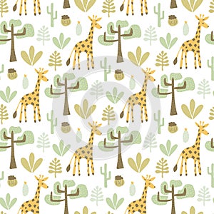 Vector Seamless Safari Pattern