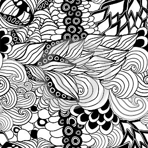 Vector seamless seashell pattern. sea design