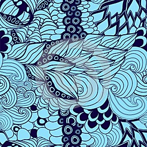 Vector seamless seashell pattern. sea design