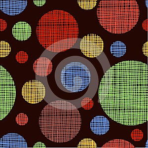 Vector seamless shading circles background. Eps10