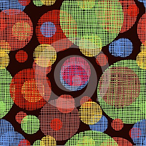 Vector seamless shading circles background. Eps10