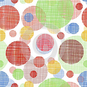 Vector seamless shading circles background. Eps10