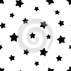 Vector seamless stars pattern. Star background based on random elements for high definition concept