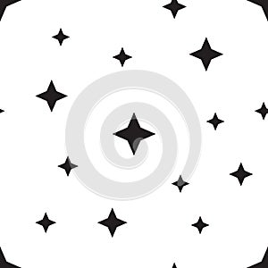 Vector seamless stars pattern. Star background based on random elements for high definition concept