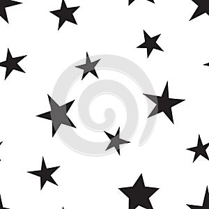 Vector seamless stars pattern. Star background based on random elements for high definition concept