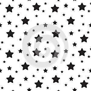 Vector seamless stars pattern. Star background based on random elements for high definition concept.