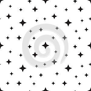 Vector seamless stars pattern. Star background based on random elements for high definition concept.