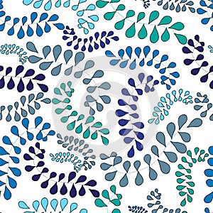vector seamless texture with abstract leaf. ethnic seamless pattern. summer template.