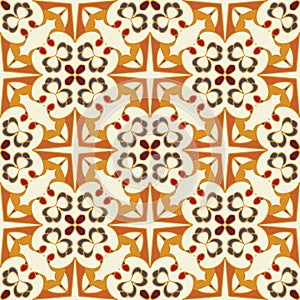 Vector seamless texture. Beautiful colored pattern for design and fashion with decorative elements