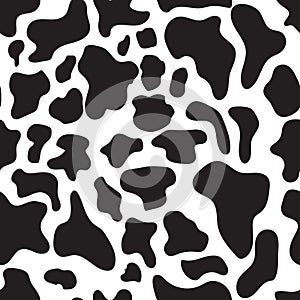 Vector seamless texture. Cow spots. Trendy background.