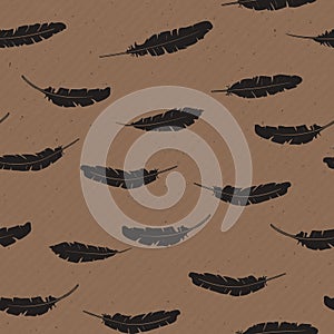 Vector seamless texture of craft paper background