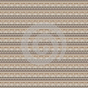 Vector seamless texture. Ethnic tribal striped pattern. Aztec ornamental style