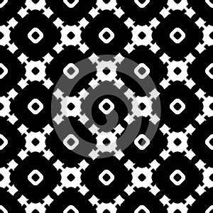 Vector seamless texture, monochrome tileable pattern. Ornamental background.