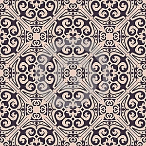 Vector seamless texture. Ornament for ceramic tile. Portuguese azulejos decorative pattern