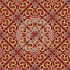 Vector seamless texture. Ornament for ceramic tile. Portuguese azulejos decorative pattern