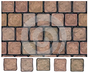 Vector seamless texture stones wall.