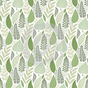 Vector Seamless Tough  Pattern with Flowers