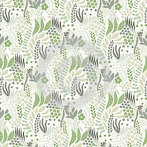 Vector Seamless Tough  Pattern with Flowers