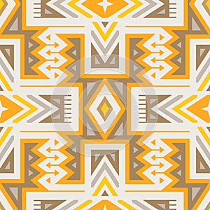 Vector Seamless Tribal Pattern for Textile Design