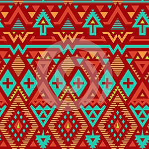 Vector Seamless Tribal Striped Pattern