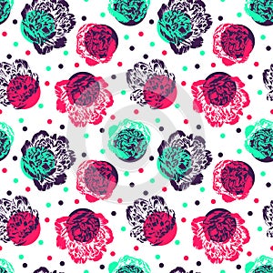 Vector seamless vibrant colors seamless pattern