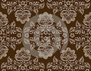 Vector seamless vintage floral pattern