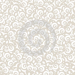Vector seamless vintage floral pattern. Pastel beige colors abst