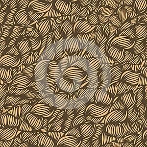 Vector seamless wave doodle hand drawn pattern.