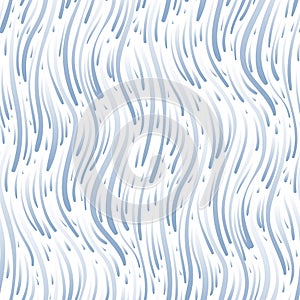 Vector seamless wave pattern. Repeating stripe rain linearly texture. Stylish water background.