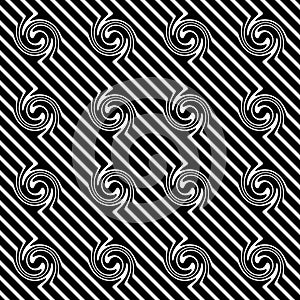 Vector seamless wavy curve pattern black and white. abstract background wallpaper. vector illustration.