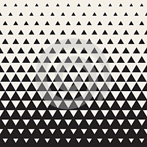 Vector Seamless White to Black Transition Triangle Halftone Gradient Pattern