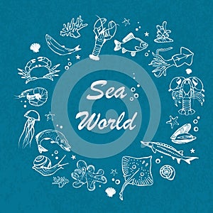 Vector seaworld background photo