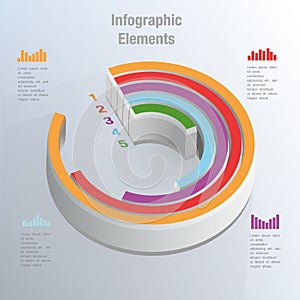 Vector segmented pie chart