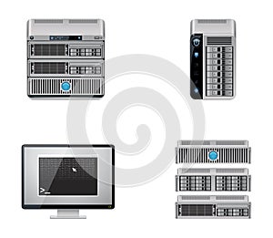 Vector server icon set