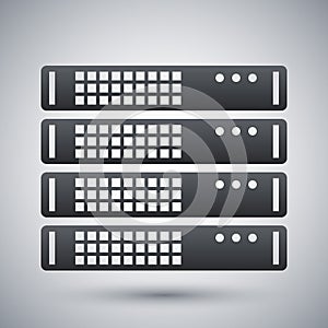 Vector server rack icon