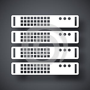 Vector server rack icon