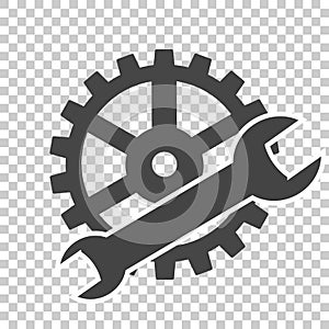 Vector Service tools icon on transparent background