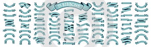 vector set of 75 ribbons